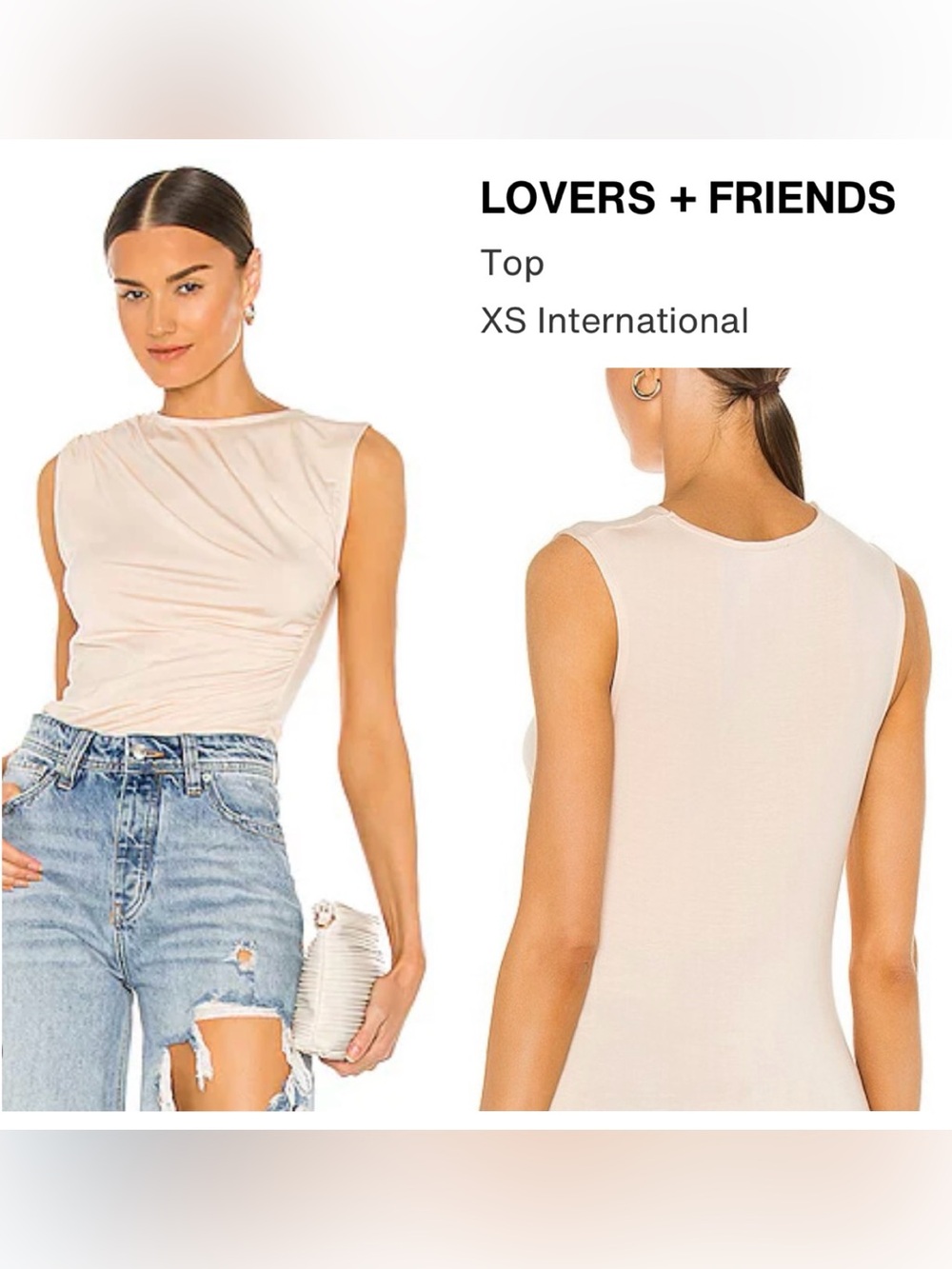 LOVERS + FRIENDS Women’s Sahara Draped Tank In Color Bone